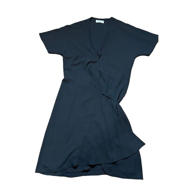 ARITZIA BABATON WALLACE DRESS BLACK Short-sleeve wrap dress sz XS - Picture 6 of 12